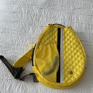 Oliver Thomas Yellow Quilted Tennis Bag, NEW without tags